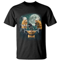 Funny Three Hamster Deadlift Gym Rat Moon Training Weightlifting Meme T Shirt - Wonder Print Shop