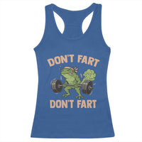 Gym Frog Racerback Tank Top Dont Fart Workout Weights Squat Humor - Wonder Print Shop