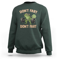 Gym Frog Sweatshirt Dont Fart Workout Weights Squat Humor - Wonder Print Shop