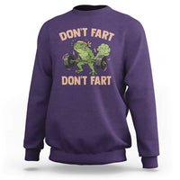 Gym Frog Sweatshirt Dont Fart Workout Weights Squat Humor - Wonder Print Shop