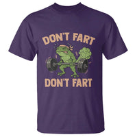Gym Frog T Shirt Dont Fart Workout Weights Squat Humor - Wonder Print Shop