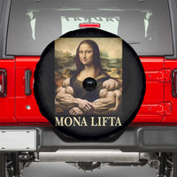 Funny Mona Lifta Muscle Mona Lisa Bodybuilding Fitness Gym Lover Spare Tire Cover - Wonder Print Shop
