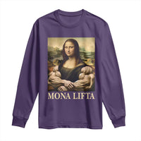 Funny Mona Lifta Muscle Mona Lisa Bodybuilding Fitness Gym Lover Long Sleeve Shirt - Wonder Print Shop