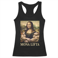 Funny Mona Lifta Muscle Mona Lisa Bodybuilding Fitness Gym Lover Racerback Tank Top - Wonder Print Shop