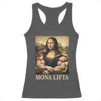 Funny Mona Lifta Muscle Mona Lisa Bodybuilding Fitness Gym Lover Racerback Tank Top - Wonder Print Shop