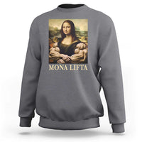 Funny Mona Lifta Muscle Mona Lisa Bodybuilding Fitness Gym Lover Sweatshirt - Wonder Print Shop