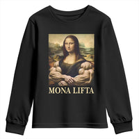Funny Mona Lifta Muscle Mona Lisa Bodybuilding Fitness Gym Lover Youth Sweatshirt - Wonder Print Shop