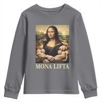 Funny Mona Lifta Muscle Mona Lisa Bodybuilding Fitness Gym Lover Youth Sweatshirt - Wonder Print Shop