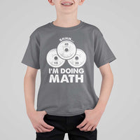 Funny Shhh I Am Doing Math Weightlifting Workout Training T Shirt For Kid - Wonder Print Shop