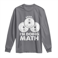 Funny Shhh I Am Doing Math Weightlifting Workout Training Long Sleeve Shirt - Wonder Print Shop