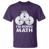Funny Shhh I Am Doing Math Weightlifting Workout Training T Shirt - Wonder Print Shop
