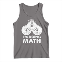 Funny Shhh I Am Doing Math Weightlifting Workout Training Tank Top - Wonder Print Shop