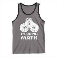 Funny Shhh I Am Doing Math Weightlifting Workout Training Tank Top - Wonder Print Shop