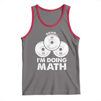 Funny Shhh I Am Doing Math Weightlifting Workout Training Tank Top - Wonder Print Shop