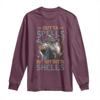 Outta Spells But Not Outta Shells Long Sleeve Shirt Funny Fantasy Meme - Wonder Print Shop