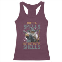 Outta Spells But Not Outta Shells Racerback Tank Top Funny Fantasy Meme - Wonder Print Shop