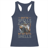 Outta Spells But Not Outta Shells Racerback Tank Top Funny Fantasy Meme - Wonder Print Shop