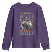 Outta Spells But Not Outta Shells Youth Sweatshirt Funny Fantasy Meme - Wonder Print Shop