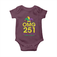Funny Mardi Gras In Mobile Alabama Baby Onesie OMG 251 Original Mardi Gras Jester Hat