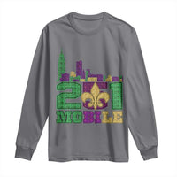 Funny Mardi Gras Mobile Alabama 251 Long Sleeve Shirt Skyline Area Code Glitter Print