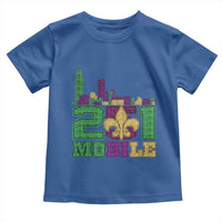 Funny Mardi Gras Mobile Alabama 251 Toddler T Shirt Skyline Area Code Glitter Print