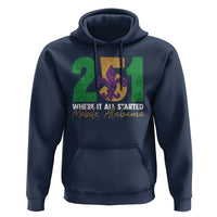 Funny Mardi Gras Mobile Alabama 251 Hoodie Where It All Started Area Code Glitter Print