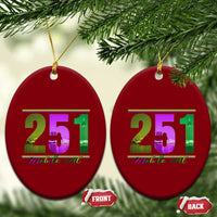 Funny Mardi Gras In Mobile Alabama 251 Ceramic Ornament Skyline Area Code