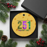 Funny Mardi Gras In Mobile Alabama 251 Ceramic Ornament Skyline Area Code