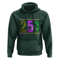 Funny Mardi Gras In Mobile Alabama 251 Hoodie Skyline Area Code
