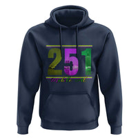 Funny Mardi Gras In Mobile Alabama 251 Hoodie Skyline Area Code