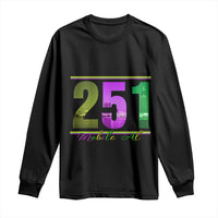 Funny Mardi Gras In Mobile Alabama 251 Long Sleeve Shirt Skyline Area Code