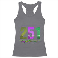 Funny Mardi Gras In Mobile Alabama 251 Racerback Tank Top Skyline Area Code