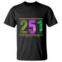 Funny Mardi Gras In Mobile Alabama 251 T Shirt Skyline Area Code