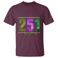 Funny Mardi Gras In Mobile Alabama 251 T Shirt Skyline Area Code
