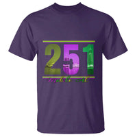 Funny Mardi Gras In Mobile Alabama 251 T Shirt Skyline Area Code