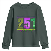 Funny Mardi Gras In Mobile Alabama 251 Youth Sweatshirt Skyline Area Code