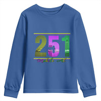Funny Mardi Gras In Mobile Alabama 251 Youth Sweatshirt Skyline Area Code