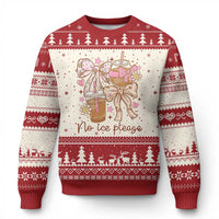 No Ice Please Ugly Christmas Sweater Funny Coffee Lover Pro Immigration Political