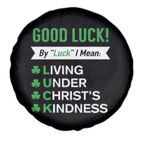 Funny Christian St Patrick's Day Spare Tire Cover Good Luck Mean Living Under Christ's Kindness