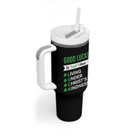 Funny Christian St Patrick's Day Tumbler With Handle Good Luck Mean Living Under Christ's Kindness