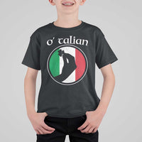 Funny O'Talian T Shirt For Kid St Patrick's Day Italian Pinched Fingers Shamrock