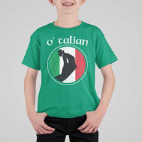Funny O'Talian T Shirt For Kid St Patrick's Day Italian Pinched Fingers Shamrock