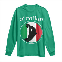 Funny O'Talian Long Sleeve Shirt St Patrick's Day Italian Pinched Fingers Shamrock
