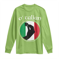 Funny O'Talian Long Sleeve Shirt St Patrick's Day Italian Pinched Fingers Shamrock