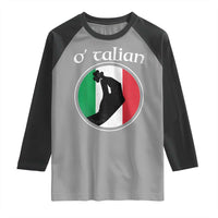 Funny O'Talian Raglan Shirt St Patrick's Day Italian Pinched Fingers Shamrock