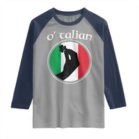 Funny O'Talian Raglan Shirt St Patrick's Day Italian Pinched Fingers Shamrock