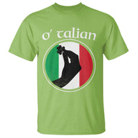 Funny O'Talian T Shirt St Patrick's Day Italian Pinched Fingers Shamrock