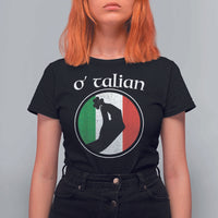 Funny O'Talian T Shirt For Women St Patrick's Day Italian Pinched Fingers Shamrock