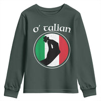 Funny O'Talian Youth Sweatshirt St Patrick's Day Italian Pinched Fingers Shamrock