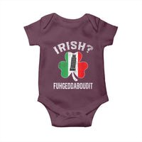 Funny St Patrick's Day Italian Baby Onesie Irish Fuhgeddaboudit Pisa Tower Shamrock